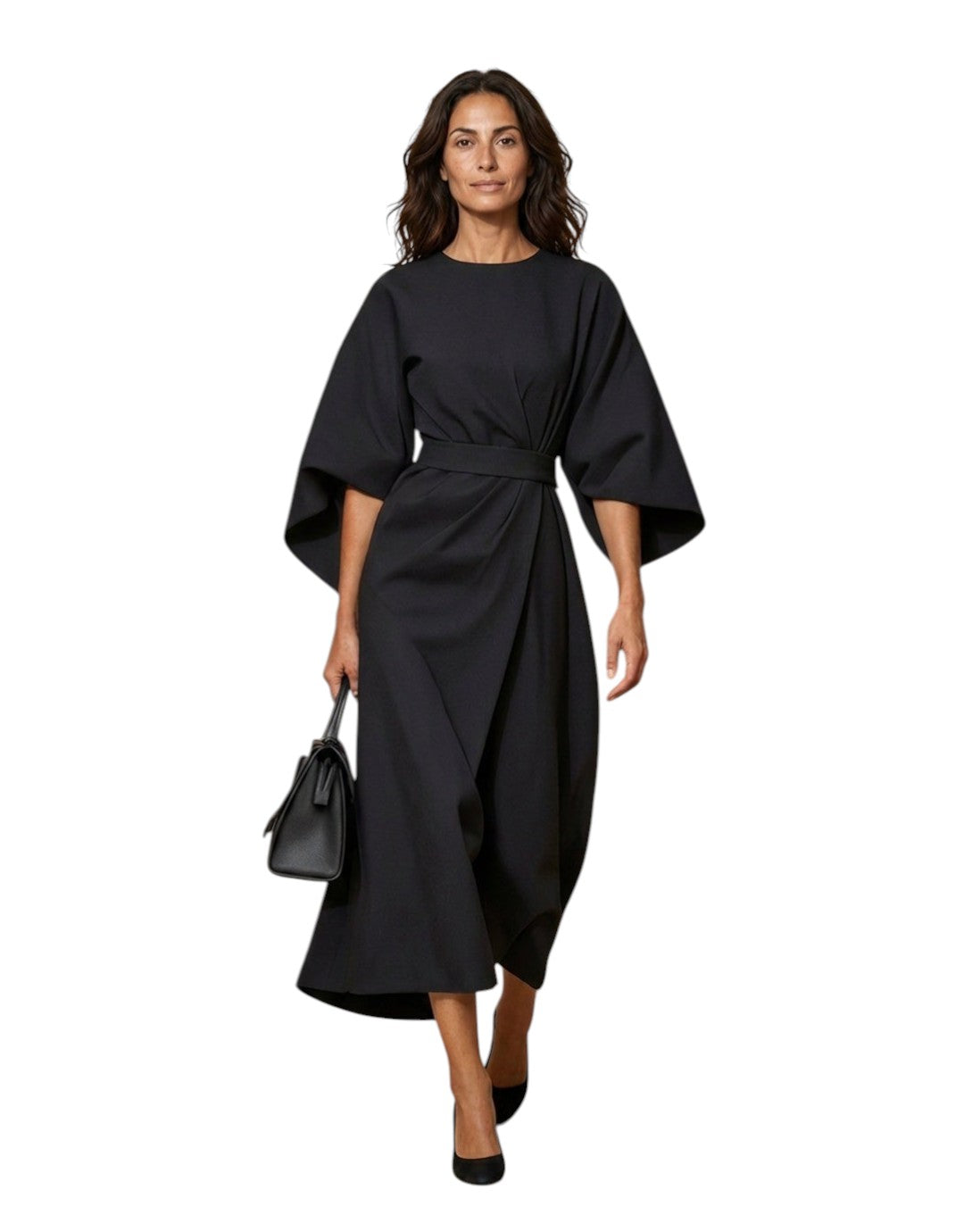 Maya | Rochie Elegantă cu Mâneci Tip Lanternă