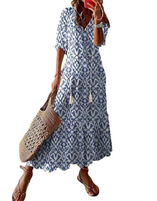 Noor | Rochie maxi de vară Boho Vintage
