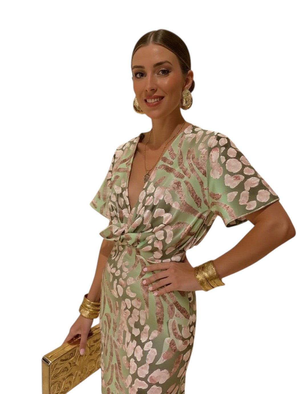 Melisande - Rochie midi cupru