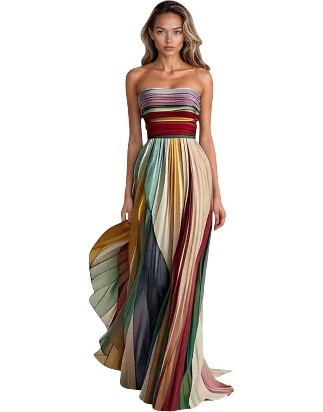 Evelyn | Rochie lungă din țesătură premium